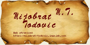 Mijobrat Todović vizit kartica